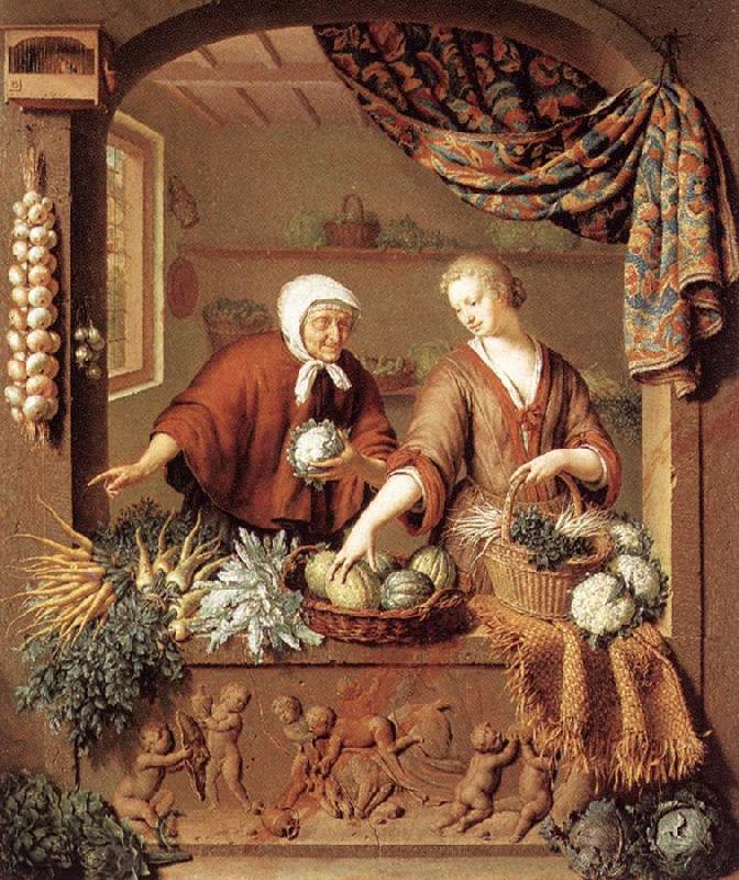 MIERIS, Willem van The Greengrocer Norge oil painting art